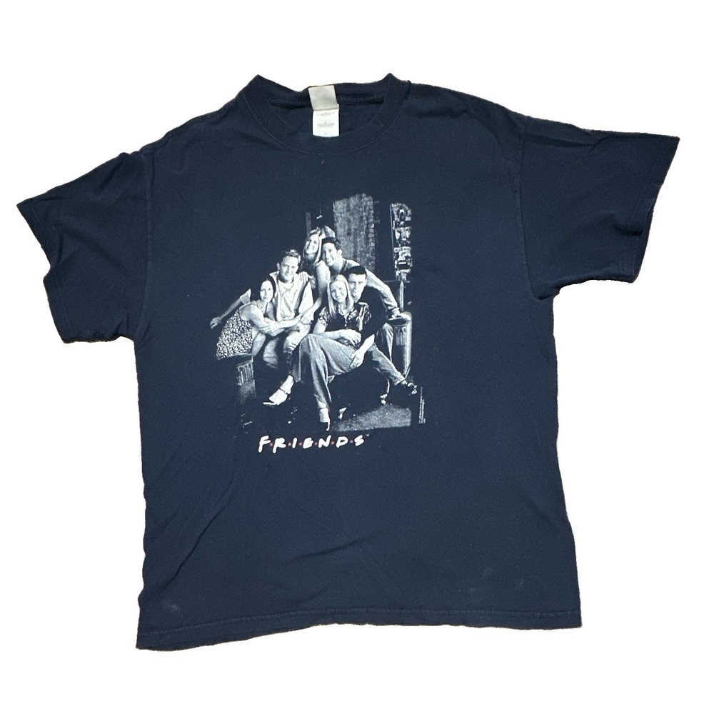 Friends TV show Gildan Activewear Heavy Cotton Graphic T-Shirt Size L Dark Blue